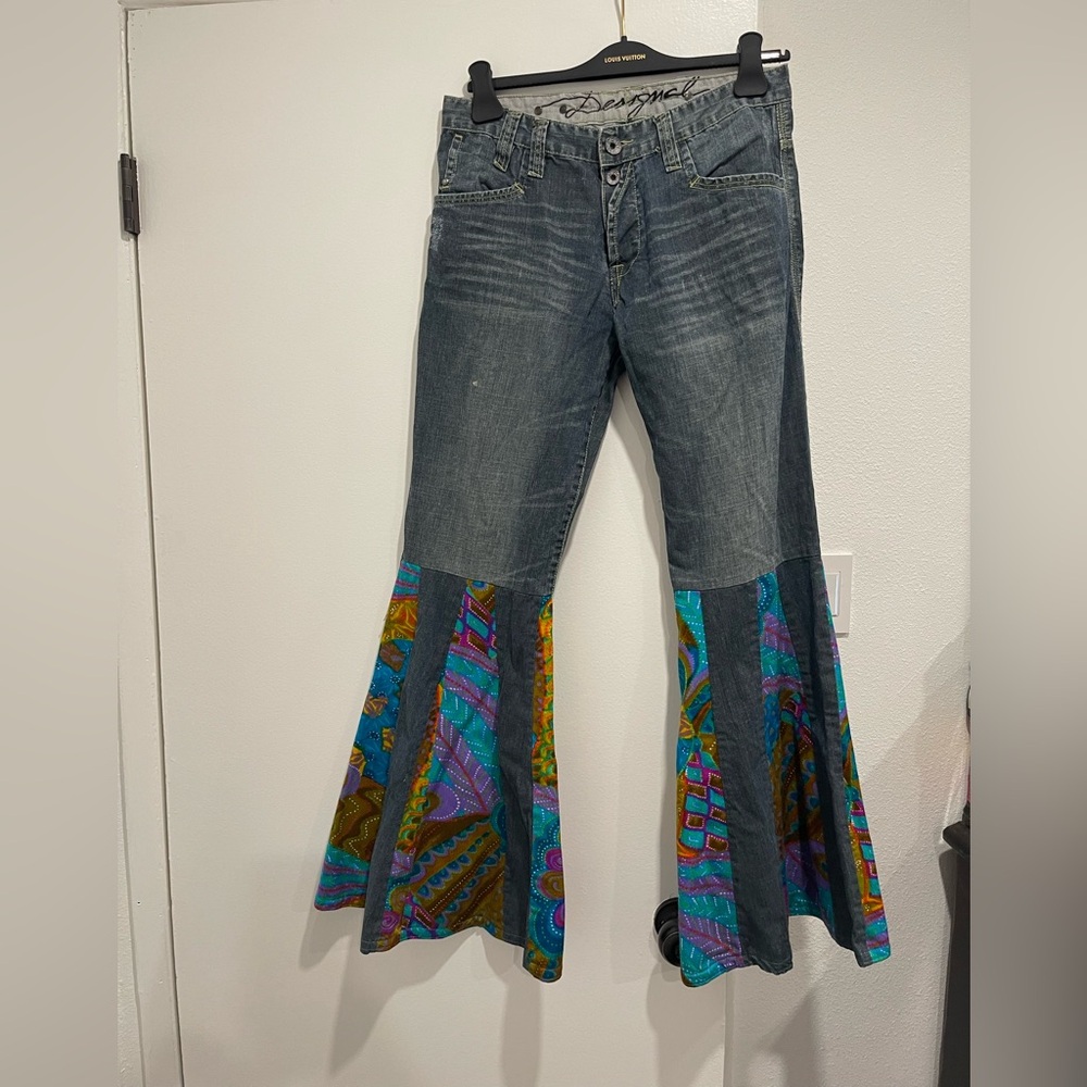 Desigual Colorful Flared Denim Jeans